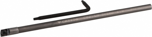 Kennametal Indexable Boring Bar: A2908XSCLDR121, 0.2080" Min Bore, Right Hand, 5 deg Lead, Steel - 1937982