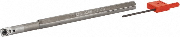 Kennametal Indexable Boring Bar: E08MSWUDRS3, 8.80 mm Min Bore, Right Hand, 8.00 mm Shank Dia, 3 deg Lead, Solid Carbide - 1930552