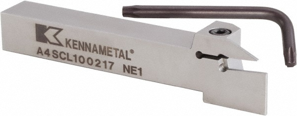 Kennametal Indexable Cutoff Toolholder: 17 mm Max Depth of Cut, 34 mm Max Workpiece Dia, 2 mm Min Insert Width, Left Hand - 4169750