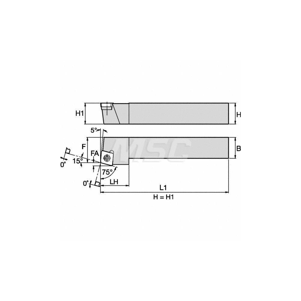 Kennametal Indexable Turning Toolholder: SCRCR103 5/8" SHANK, Screw - 1094513