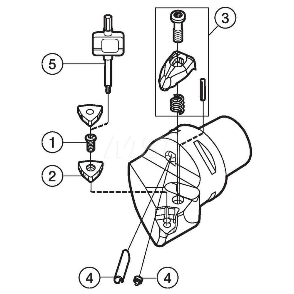 Sandvik Coromant Modular Turning & Profiling Head: Size C5, 60 mm Head Length, Right Hand - 5728122