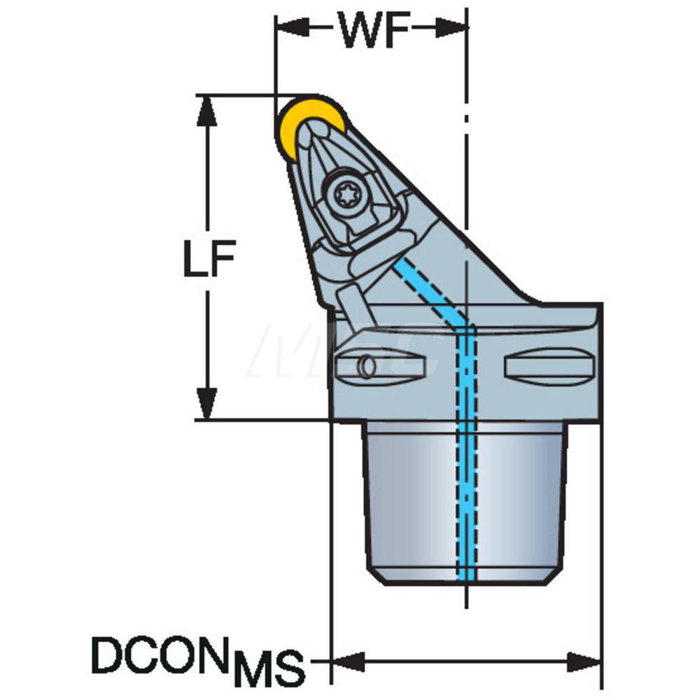 Sandvik Coromant Modular Turning & Profiling Head: Size C5, 60 mm Head Length, Right Hand - 5728122