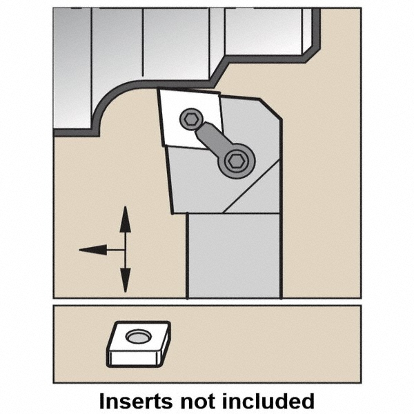 Kennametal Indexable Turning Toolholder: MDJNL245D, Clamp & Screw - 1096263