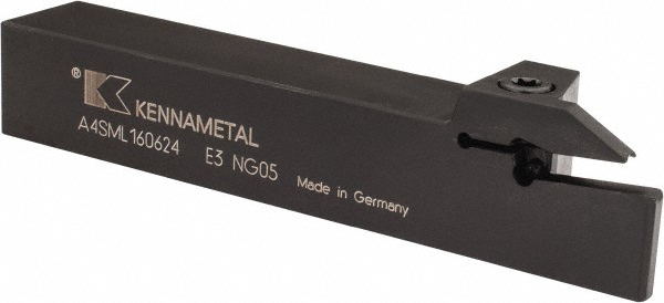 Kennametal Indexable Grooving-Cutoff Toolholder: A4SML160620, 6 mm Min Groove Width, 20 mm Max Depth of Cut, Left Hand - 2263181