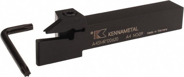 Kennametal Indexable Grooving-Cutoff Toolholder: A4SML160620, 6 mm Min Groove Width, 20 mm Max Depth of Cut, Left Hand - 2263181