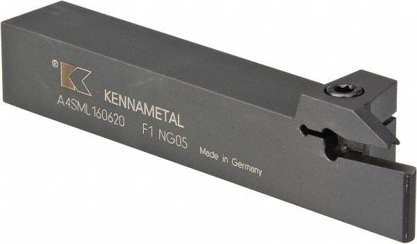 Kennametal Indexable Grooving-Cutoff Toolholder: A4SML160620, 6 mm Min Groove Width, 20 mm Max Depth of Cut, Left Hand - 2263181