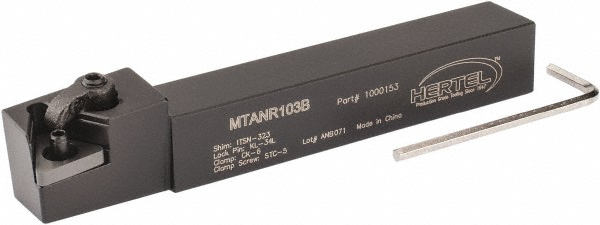Kennametal Indexable Turning Toolholder: MTANR103B, Clamp & Screw - 1096058