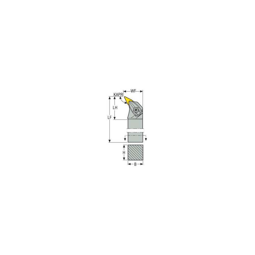 Seco Indexable Turning Toolholder: DVPNR-16-3D, 117.5 deg Lead Angle, Screw - 02880417