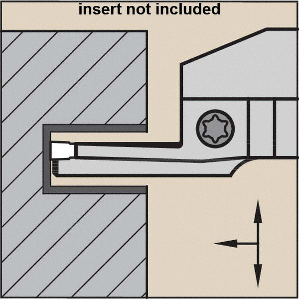 Kennametal Indexable Grooving Blade: 1.6575" High, Right Hand, 0.2362" Min Width - 3557179
