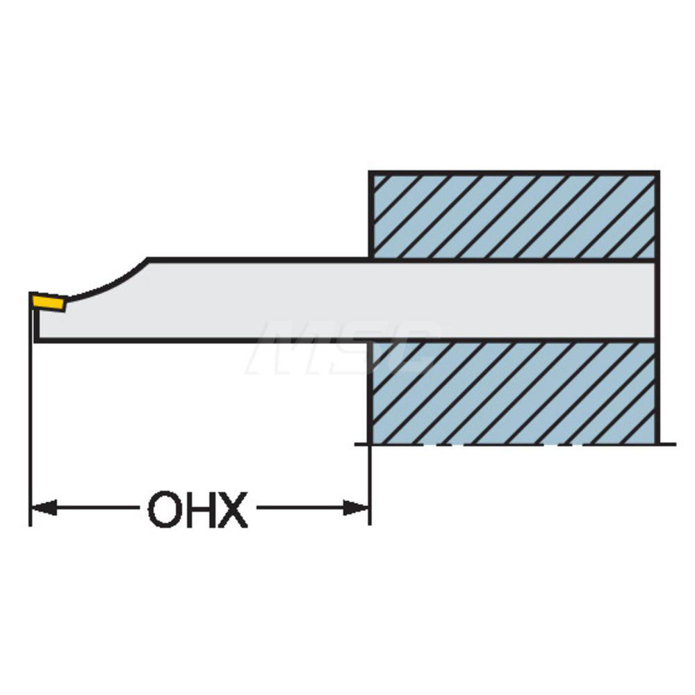 Sandvik Coromant Indexable Grooving Toolholder:  LAG123G024-12B, 0.1181" Max Groove Width - 5734796