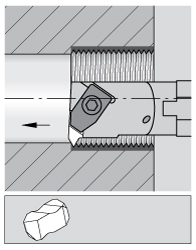 Sandvik Coromant Indexable Boring Bar: SI-CTLHOR-16164, 2-3/4" Min Bore Dia, Right Hand Cut, 2" Shank Dia, 90 ° Lead Angle, Steel - 5749351