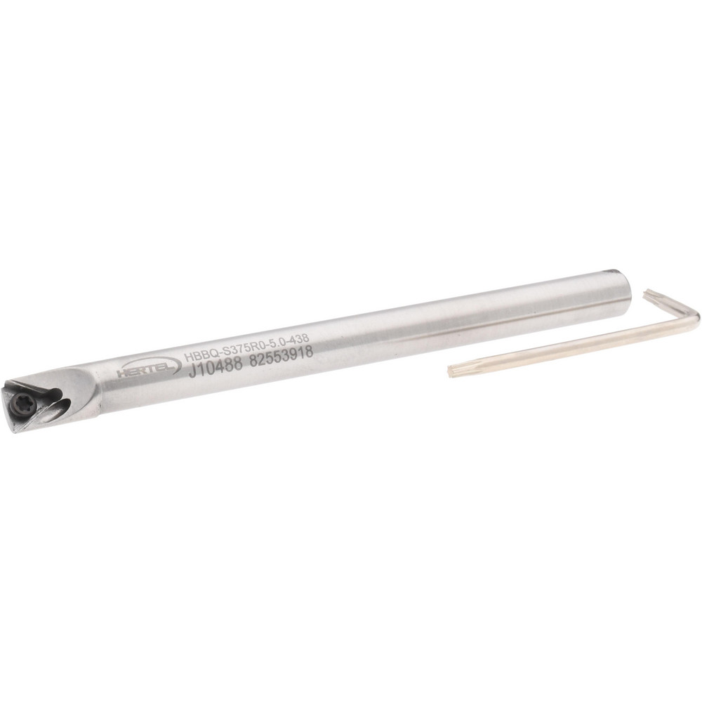 Everede Tool Indexable Boring Bar: SG6700CH .375X5" 5DEG, 0.4380" Min Bore, 5 deg Lead, Steel - 00759
