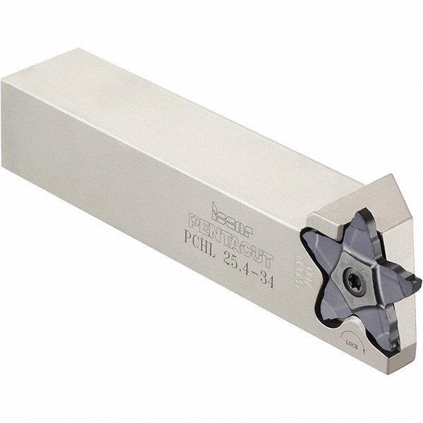 Iscar Indexable Grooving-Cutoff Toolholder: PCHL19-34, 1.5 mm Min Groove Width, 10 mm Max Depth of Cut, Left Hand - 2302159
