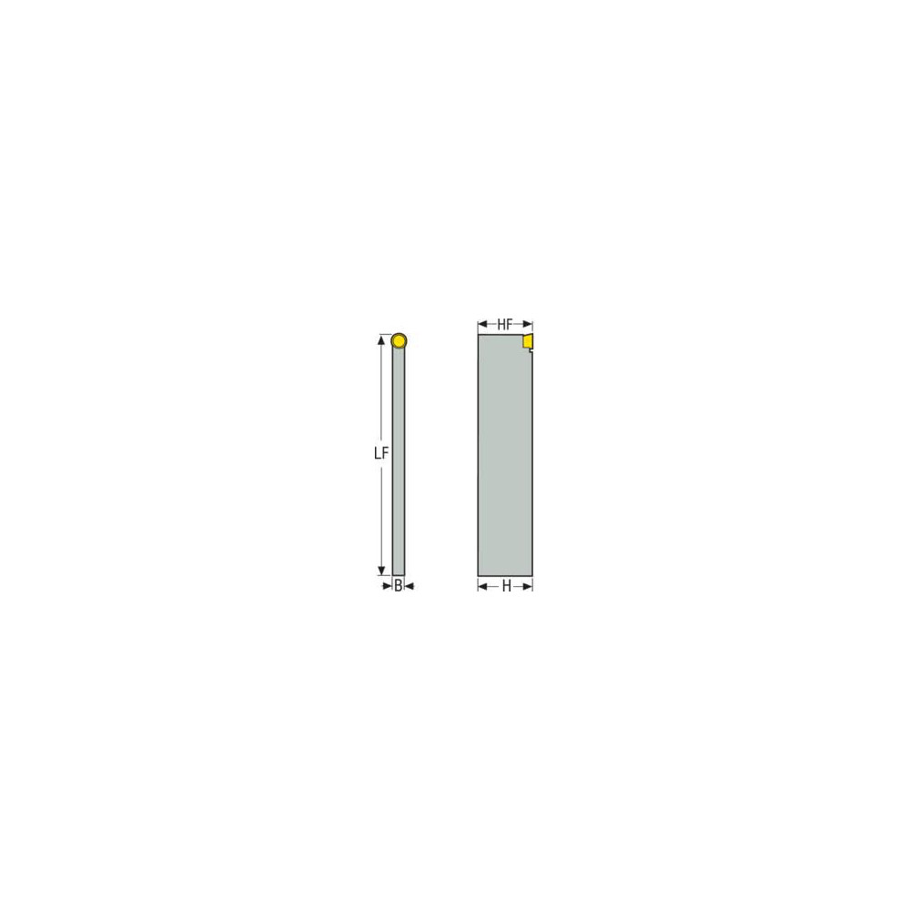 Seco Indexable Turning Toolholder: TROON-153-1.5, 90.0 deg Lead Angle, Pin - 00017975