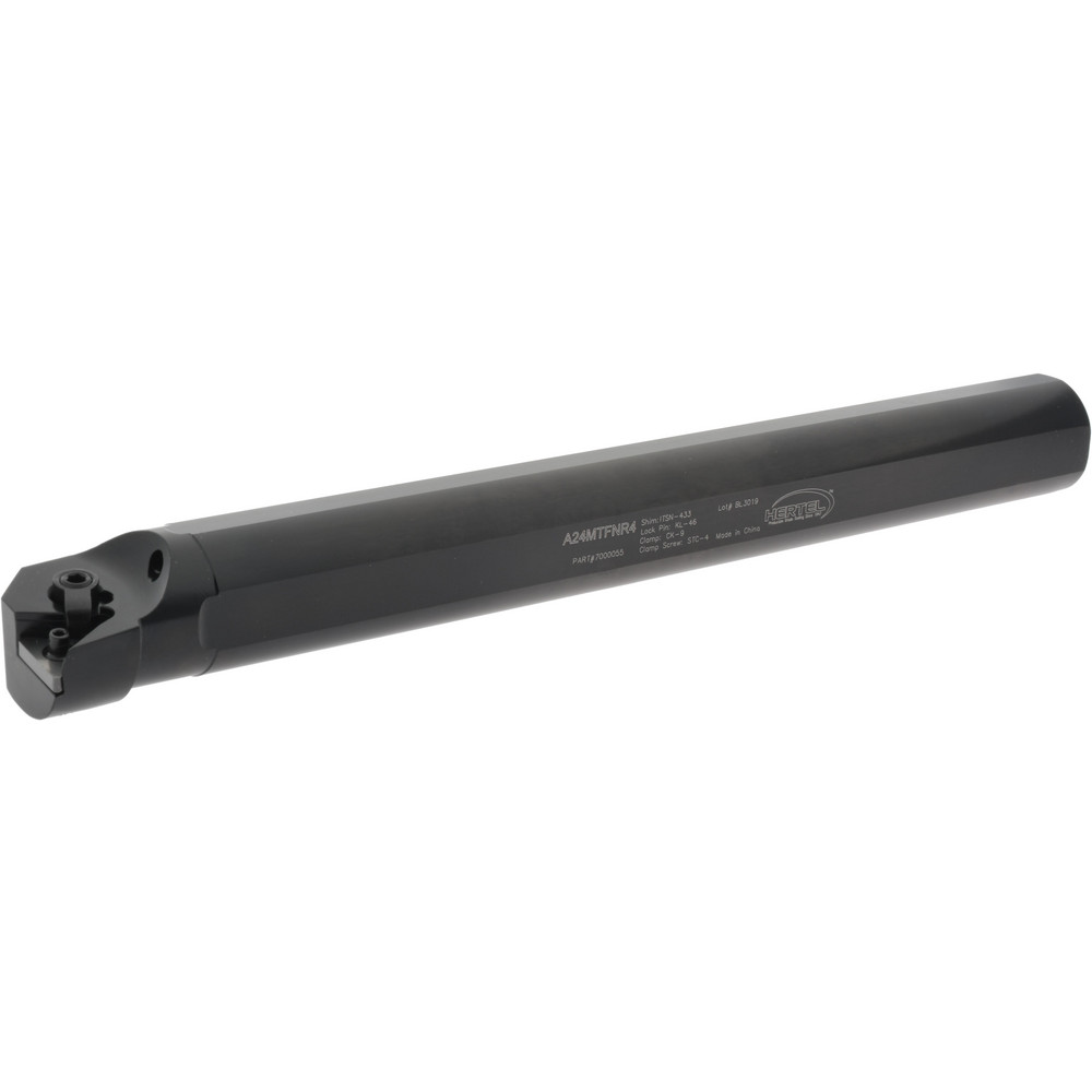 Hertel Indexable Boring Bar: A20MTFNR3 1-1/4", 1.4700" Min Bore, Right Hand, 0 deg Lead, Steel - 7000054