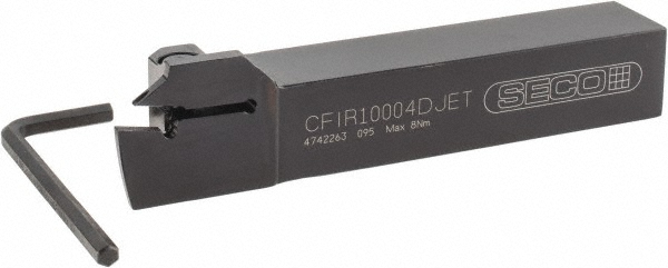 Seco Indexable Turning Toolholder: CFIR 100 03DL6.70 4.30, 90.0 deg Lead Angle, Clamp & Screw - 00002840