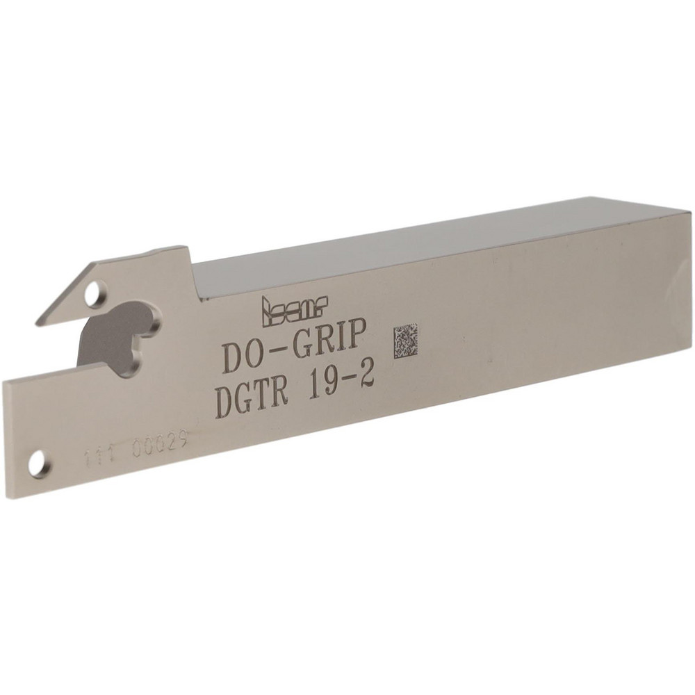 Iscar Indexable Grooving-Cutoff Toolholder: DGTR 9.5B-2D30, 0.075 to 0.098" Groove Width, 0.591" Max Depth of Cut, Right Hand - 2301421