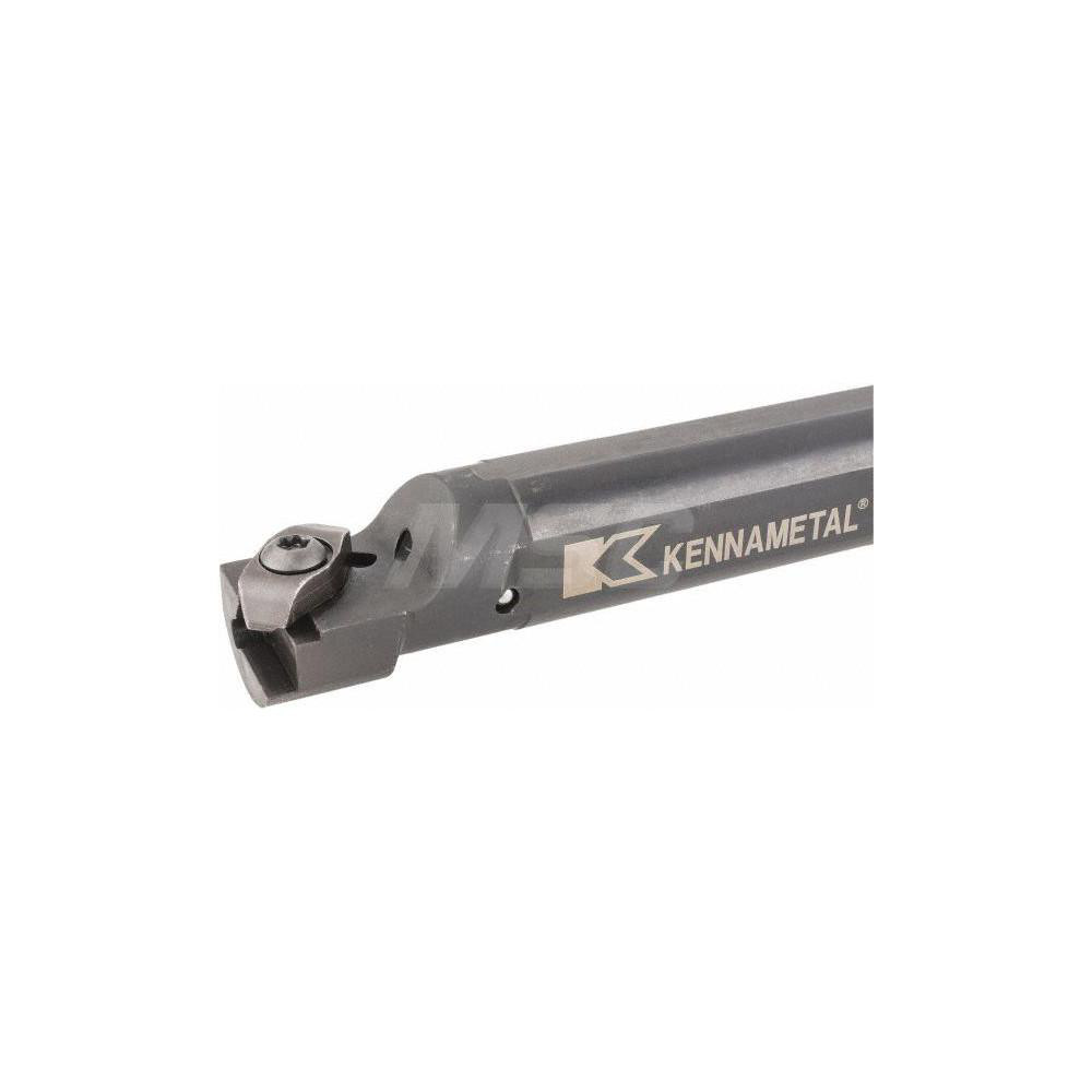 Kennametal Indexable Boring Bar: A16NER3, 34.93 mm Min Bore Dia, Right Hand Cut, 1" Shank Dia, 3 ° Lead Angle, Steel - 1094835
