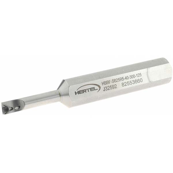 Scientific Cutting Tools Indexable Boring Bar: ADBT250F5L, 0.3000" Min Bore, Left Hand, 5 deg Lead, Solid Carbide (Shank) & Steel (Head) - ADBT250F5L