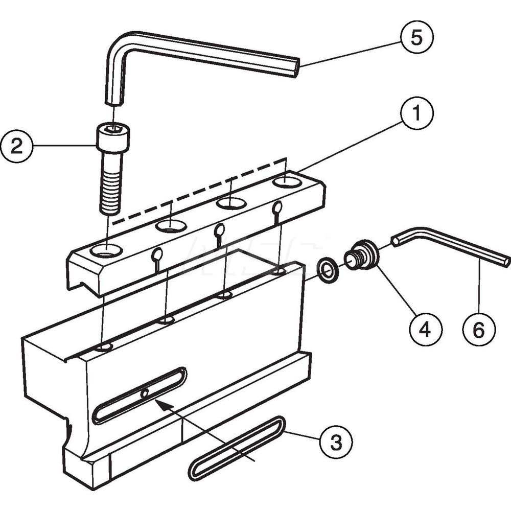Sandvik Coromant Tool Block Style BA-R/LGC, 19.05mm Blade Height, 4.5276" OAL, 2.0079"& OAH, Indexable Cutoff Blade Tool Block - 6605242