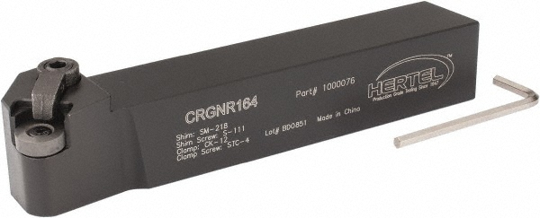 Ingersoll Cutting Tools Indexable Turning Toolholder: CRGNL16-4DCE, Clamp - 3670015