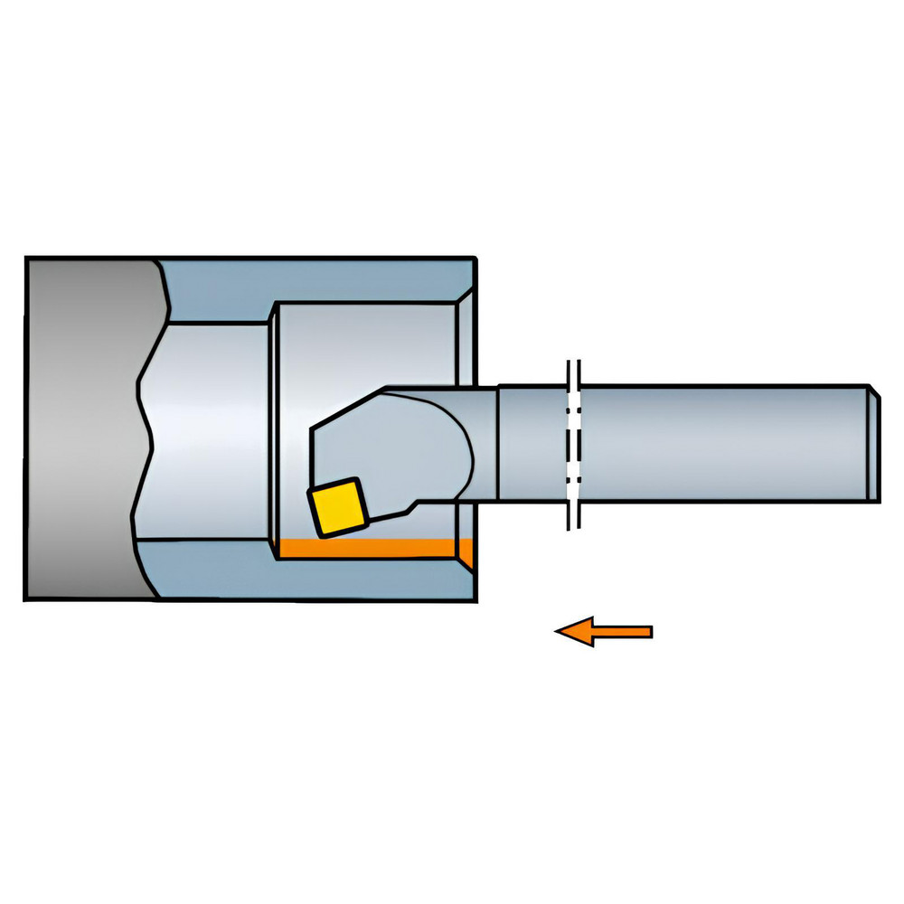 Sandvik Coromant Indexable Boring Bar: A25T-DSKNL12, 32.00 mm Min Bore, Left Hand, 25.00 mm Shank Dia, 15 deg Lead, Steel - 5722447