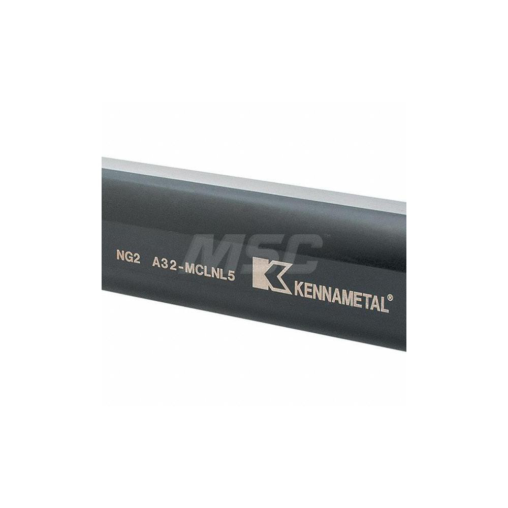 Kennametal Indexable Boring Bar: A32MCLNL5, 2.4000" Min Bore, Left Hand, -5 deg Lead, Steel - 1096436