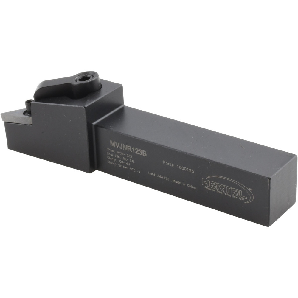 Hertel Indexable Turning Toolholder: MVJNR123B 3/4" SHANK, Clamp & Screw - 1000195