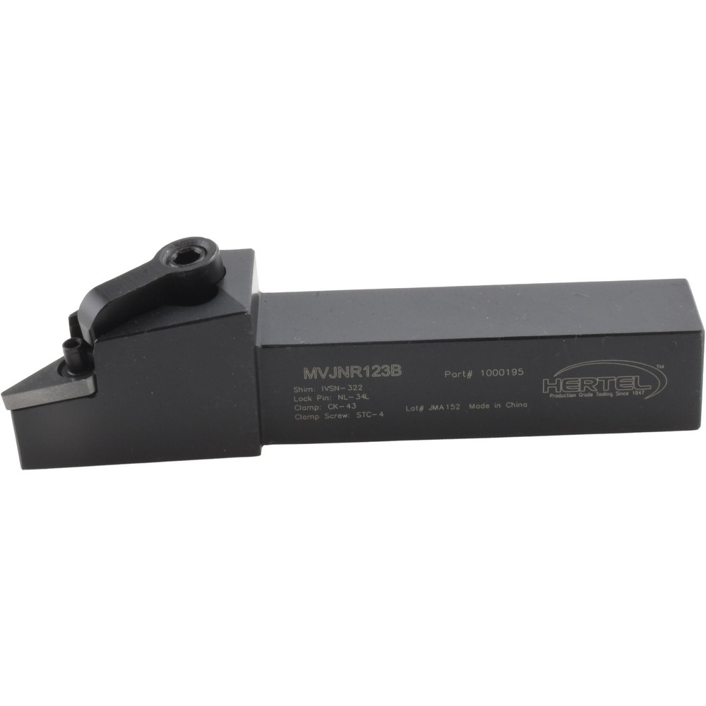 Hertel Indexable Turning Toolholder: MVJNR123B 3/4" SHANK, Clamp & Screw - 1000195
