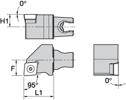 Kennametal Modular Turning & Profiling Head: Size KM25, 30 mm Head Length, External, Right Hand - 2399472