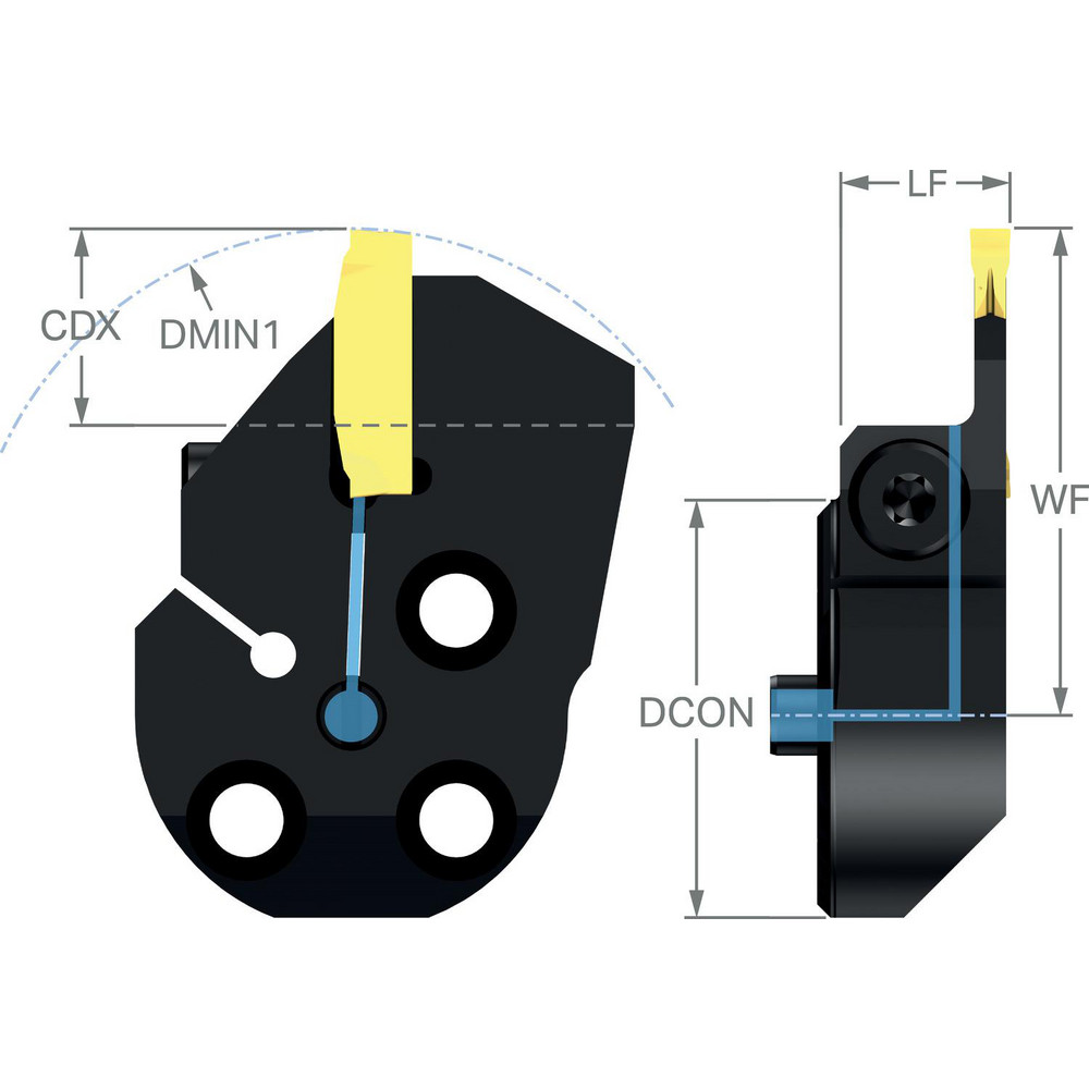 Sandvik Coromant Modular Grooving Cutting Unit Heads: 40, 0.4724, 12.00, 1.5394 - 8352945