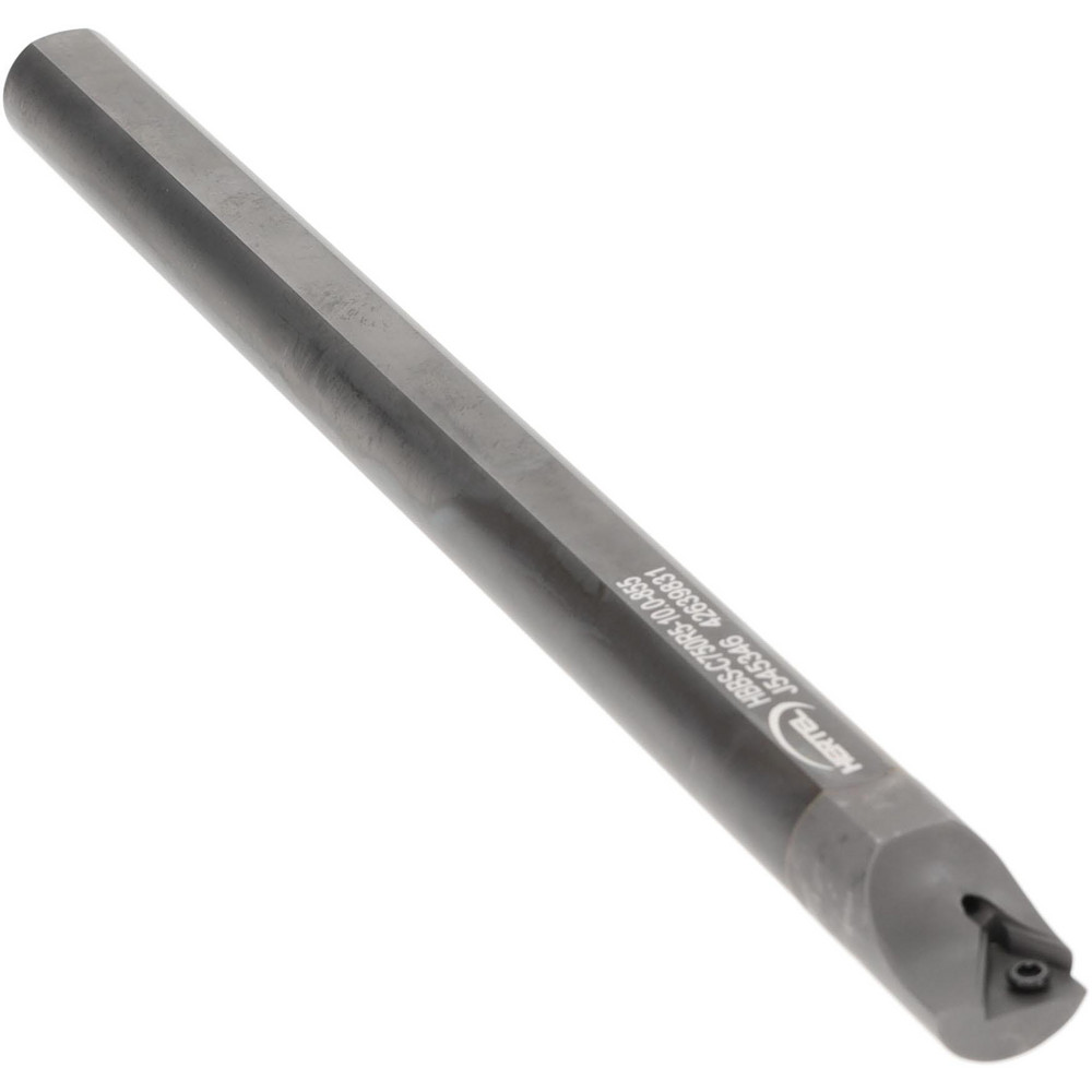 Hertel Indexable Boring Bar: HBBS-C750R5-10.0-855, 0.8550" Min Bore, Right Hand, Solid Carbide - H59870691
