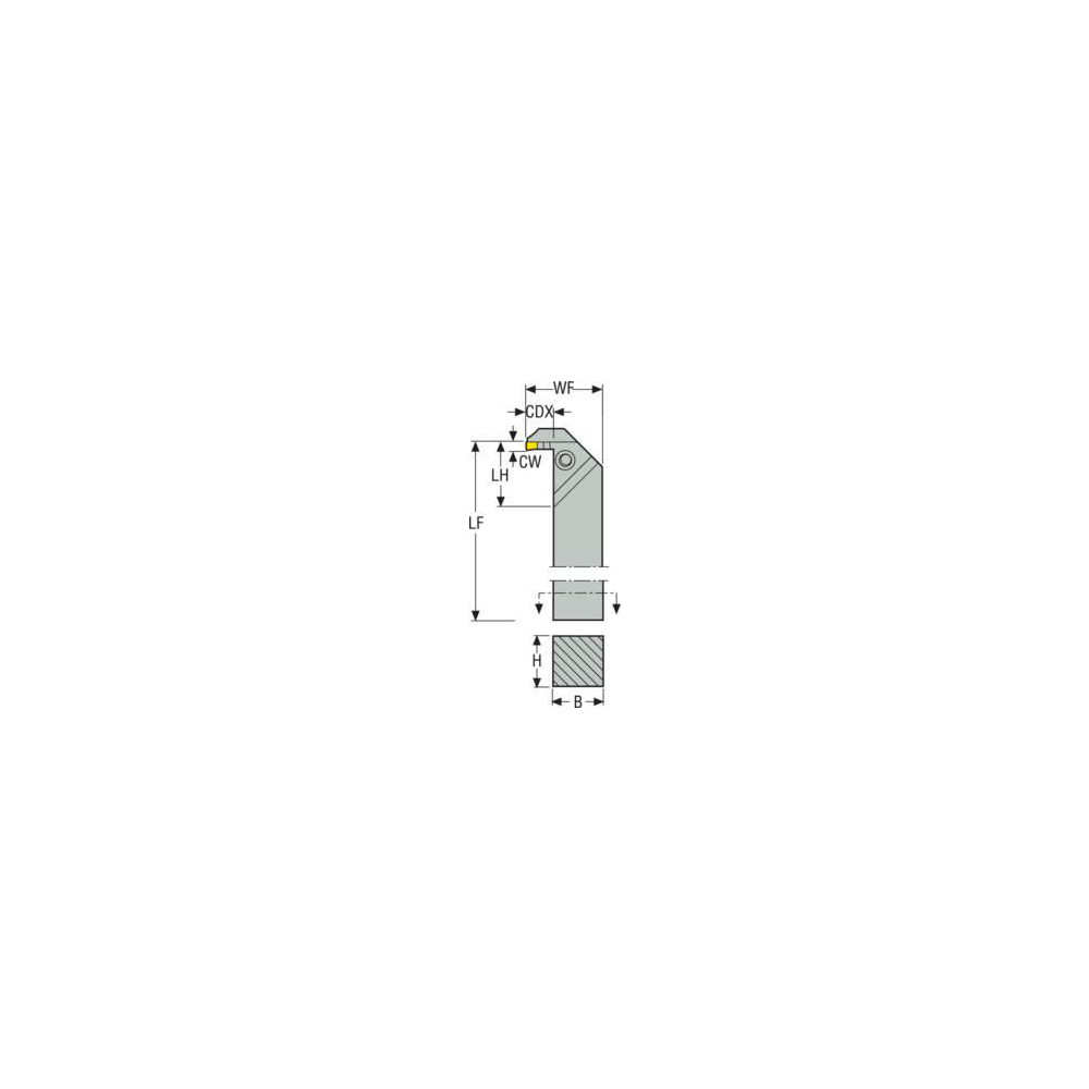 Seco Indexable Turning Toolholder: CGIR 100 03DR5.00 3.50, 0.0 deg Lead Angle, Clamp - 00096159