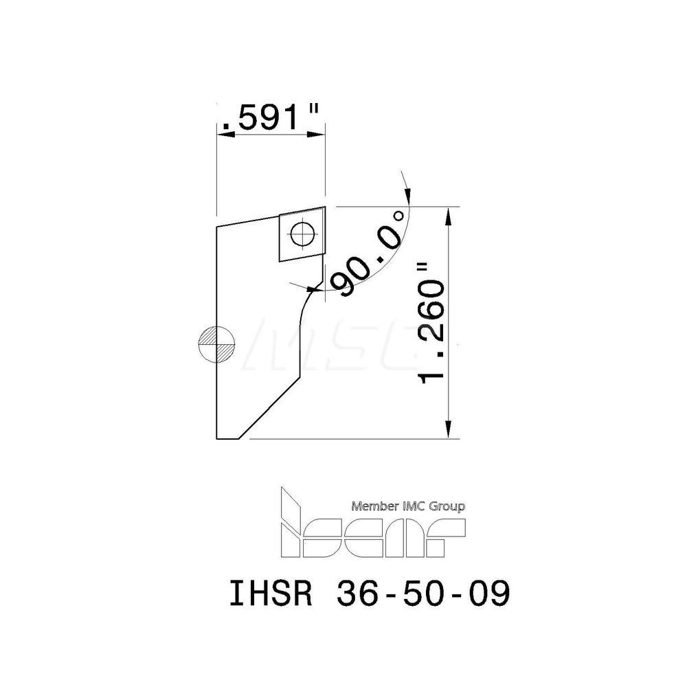 Iscar Indexable Boring Cartridge: Series ItsBore, Right Hand, 1.417" Min Dia - 4551000