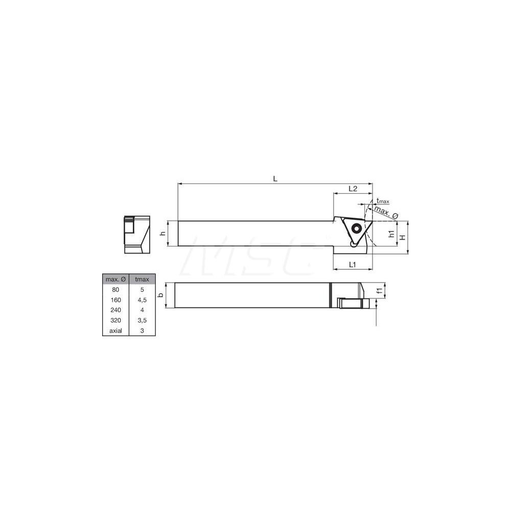 Guhring Indexable Grooving Toolholder: GH30510006000004RIKEST, External, Right Hand - 9253720120230