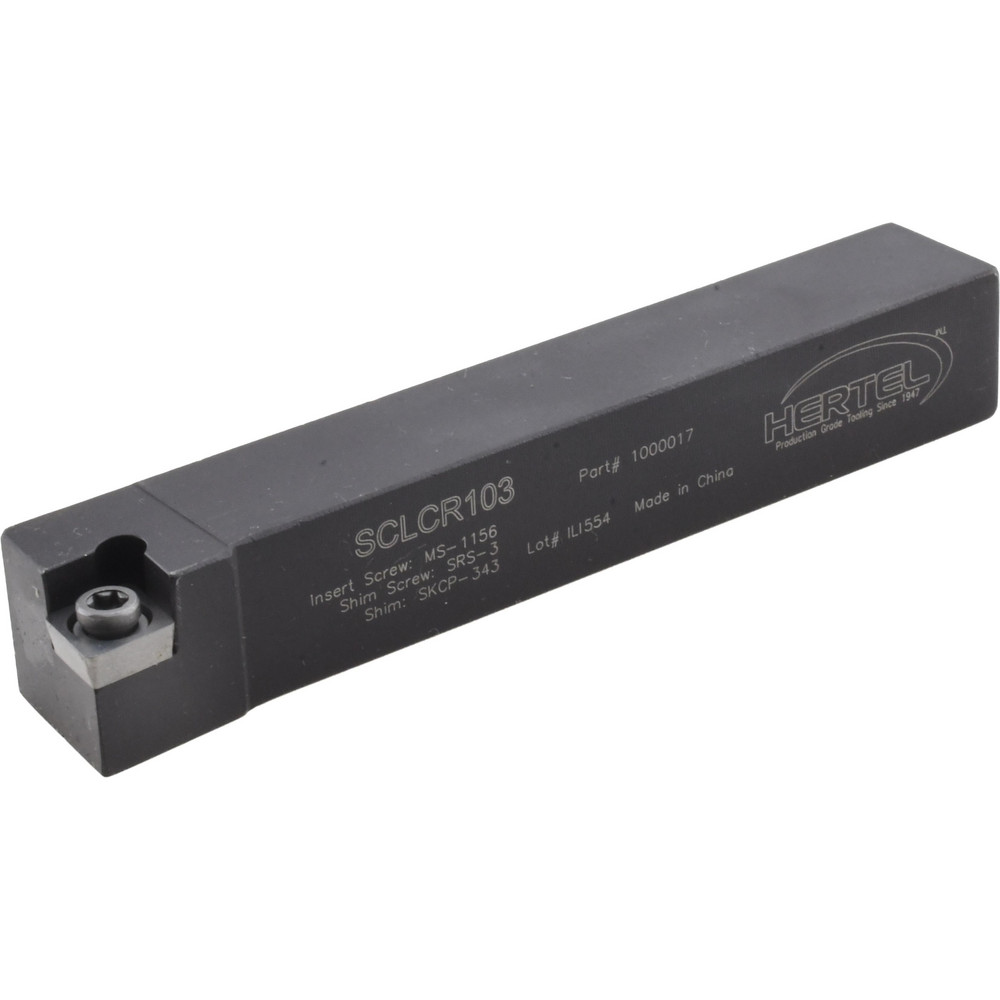 Hertel Indexable Turning Toolholder: SCLCR103 5/8" SHANK, Screw - 1000017