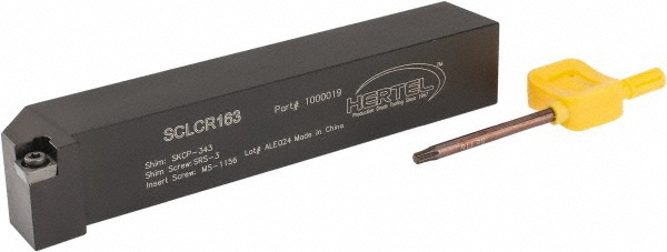 Hertel Indexable Turning Toolholder: SCLCR103 5/8" SHANK, Screw - 1000017