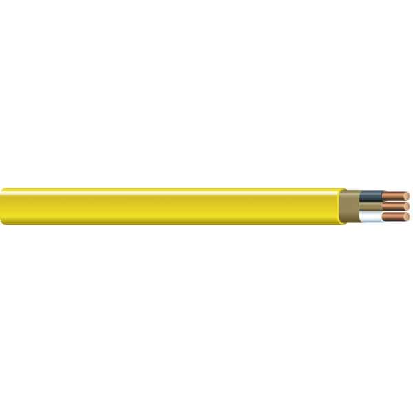 Romex Building Cable, 12 AWG, 2 Conductors, 250 ft, NM-B, Solid Design, PVC Jacket & Insulation, Yellow - 28828255