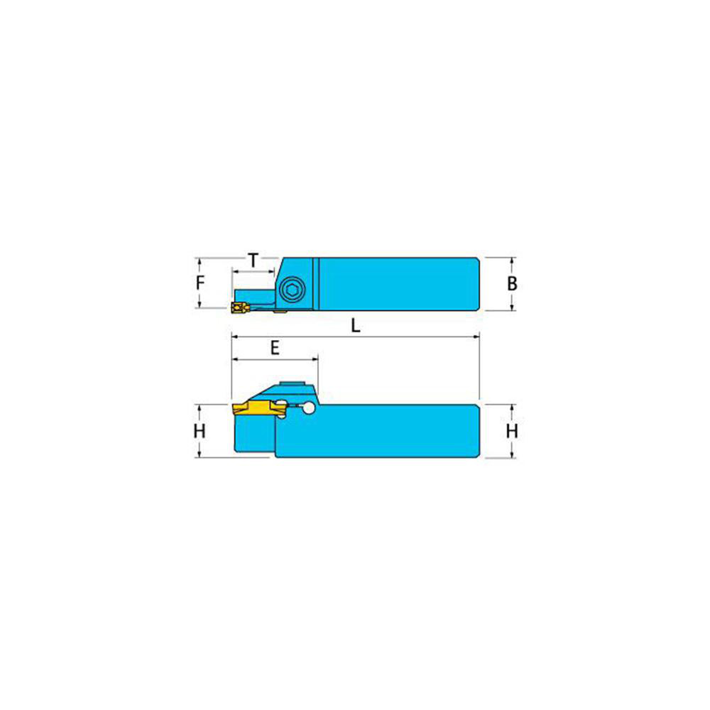 Ingersoll Cutting Tools Indexable Grooving Toolholder: TTFR25.4-85-6, 5.91" Max Workpiece Dia - 2830056