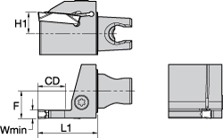 Kennametal Modular Grooving Cutting Unit Heads: KM16, 0.6299, 16.00, 0.1181 - 7272091