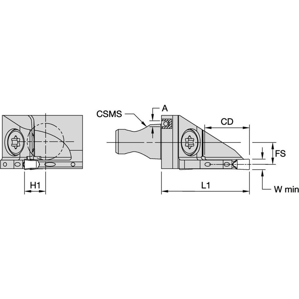 Kennametal Modular Grooving Cutting Unit Heads: KM16, 0.6299, 16.00, 0.1181 - 7272091