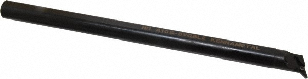 Kennametal Indexable Boring Bar: E10SDUPL2 KWH, 0.8500" Min Bore, Left Hand, 93 deg Lead, Solid Carbide - 1152743