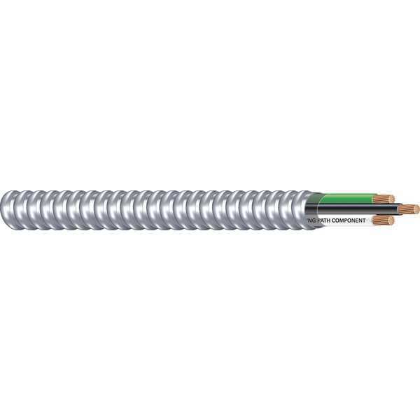 Southwire MC, Metal Clad Building Cable, Copper, 12 AWG, 2C with Ground, Silver, Stranded, 250 ft - 69114701
