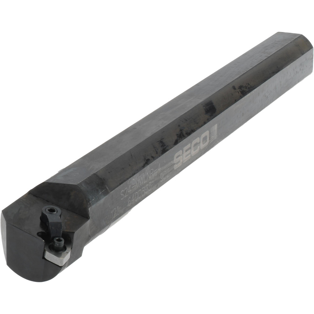 Seco Indexable Boring Bar: S24-MWLNR-4, 1.7800" Min Bore, Right Hand, -5 deg Lead, Steel - 00043227