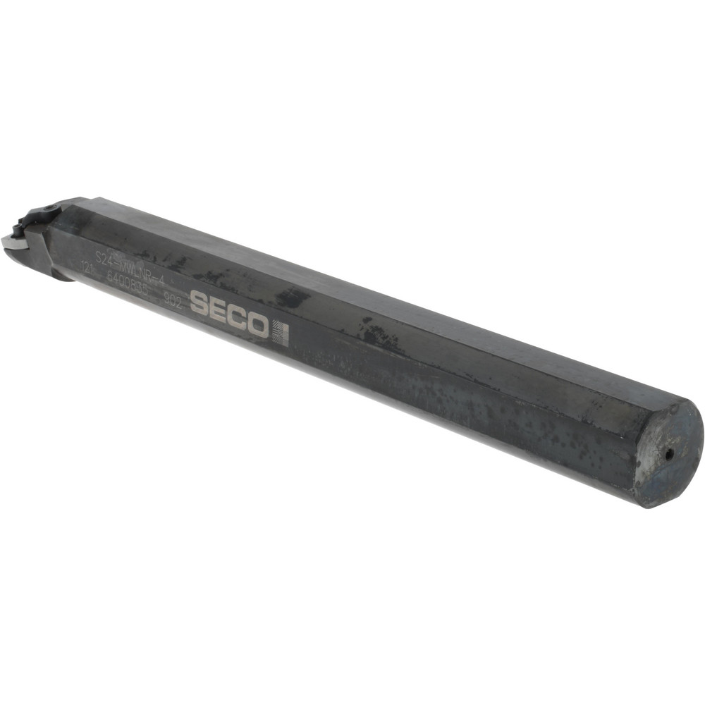 Seco Indexable Boring Bar: S24-MWLNR-4, 1.7800" Min Bore, Right Hand, -5 deg Lead, Steel - 00043227