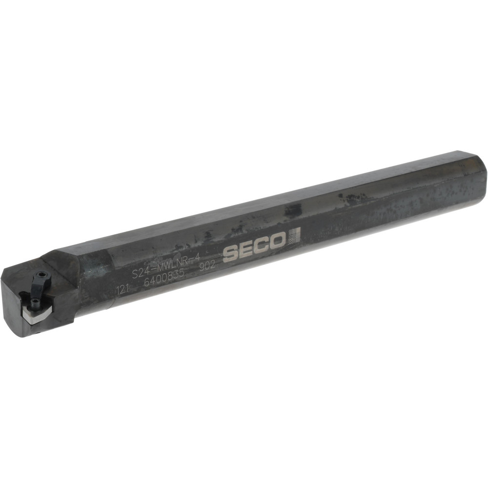 Seco Indexable Boring Bar: S24-MWLNR-4, 1.7800" Min Bore, Right Hand, -5 deg Lead, Steel - 00043227
