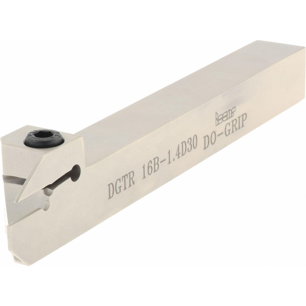 Iscar Indexable Grooving-Cutoff Toolholder: DGTR 16B-1.4D30, 1.4 to 1.4 mm Groove Width, 15 mm Max Depth of Cut, Right Hand - 2301382