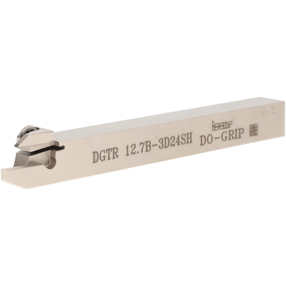 Iscar Indexable Grooving-Cutoff Toolholder: DGTR 16B-1.4D30, 1.4 to 1.4 mm Groove Width, 15 mm Max Depth of Cut, Right Hand - 2301382