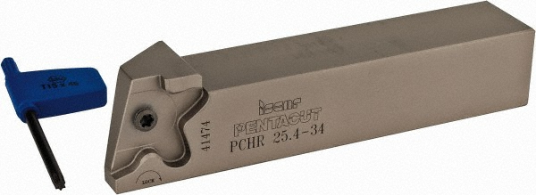 Iscar Indexable Grooving-Cutoff Toolholder: PCHPR25.4-34, 1.4 mm Min Groove Width, 10 mm Max Depth of Cut, Right Hand - 2302331