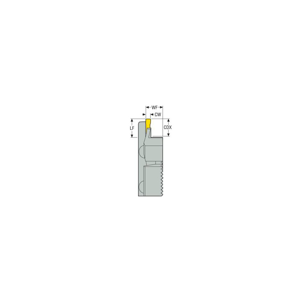 Seco 0.413" OAW Left Hand Indexable Turning Cartridge - 00089094